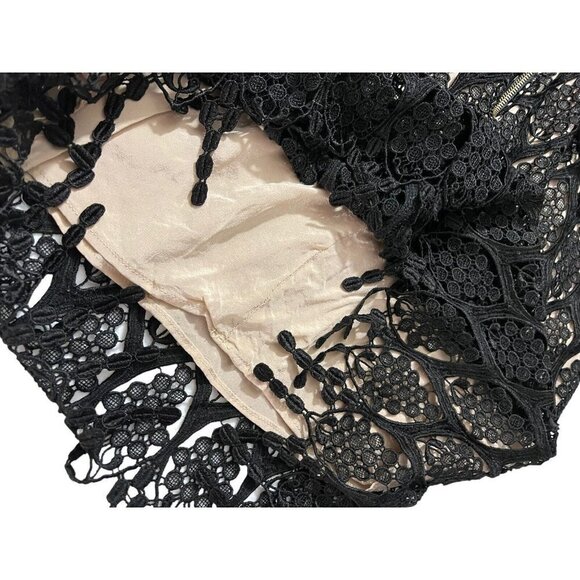 STONE Cold Fox Black Coctail Party Mini Dress Lace Overlay‎ Off the Shoulder 1 - Picture 7 of 11